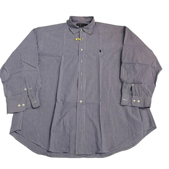 Lauren Ralph Lauren Other - Vintage Ralph Lauren Yarmouth Blue Gingham Check Plaid Button Down Mens 17.5